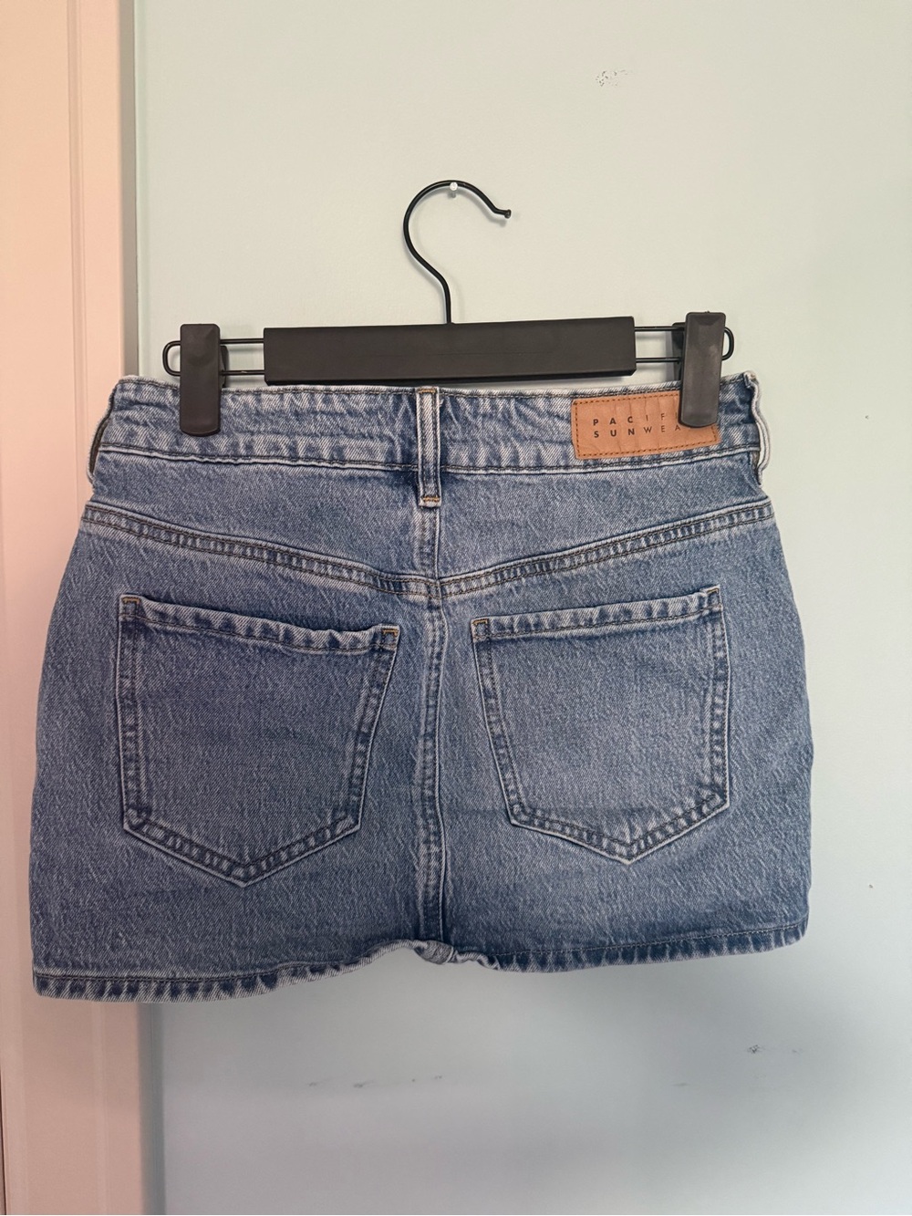PacSun Light Blue Washed Denim Mini Skirt - Picture 2 of 3